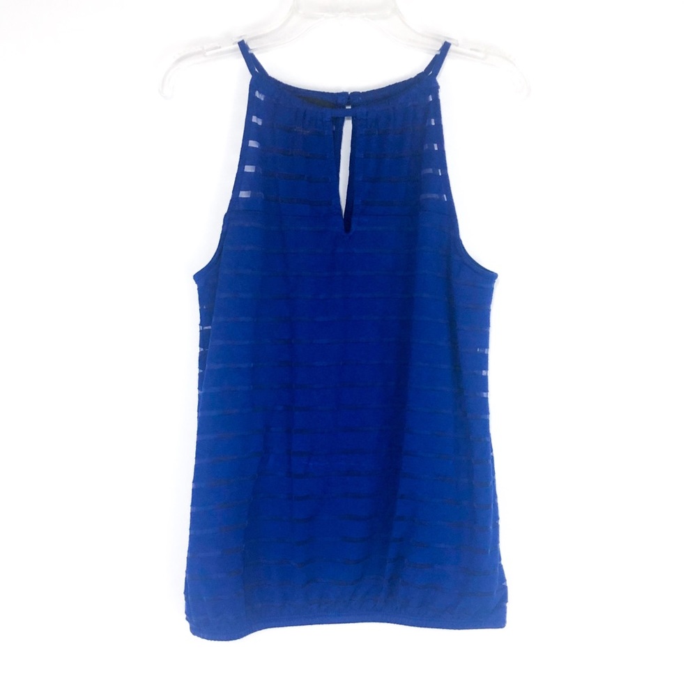 INC International Royal Blue Keyhole Halter Top XS